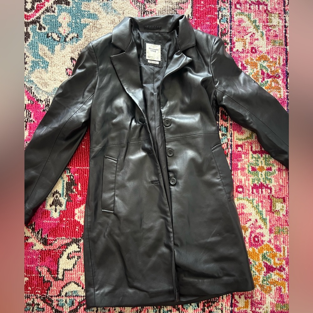 Abercrombie & Fitch Black Leather Jacket